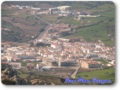 vista de la poblacion de ferrerias desde la monta�a mas alta de menorca, el santuario de monte toro