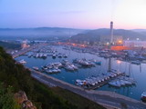 la belleza del puerto de Mahon se puede apresiar toda su extension del gran puerto de Mah�n 