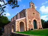 la hermita de fatima, con las reminisencias medievales, restaurado resientemente esta en la carretera de mahon a fornells justo antes del cruse al faro de favaritx 